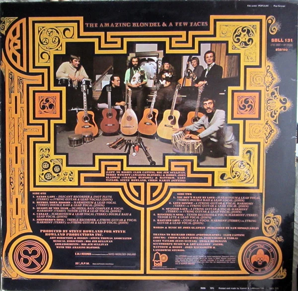 Amazing Blondel - Amazing Blondel & A Few Faces (Used LP) - Image 2