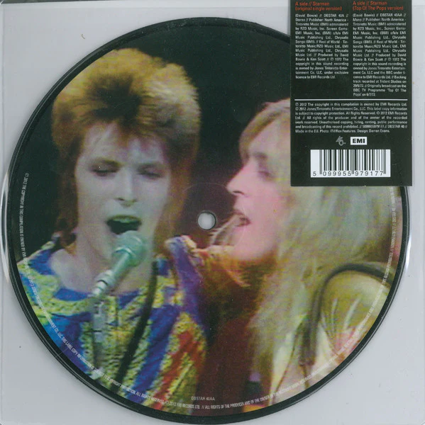 David Bowie - Starman 7" (Picture Disc) (Sealed) (Used LP) - Image 2