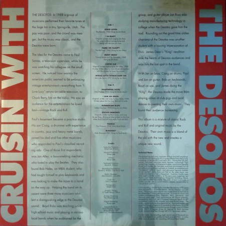 Desotos - Cruisin With The Desotos (Used LP) - Image 2