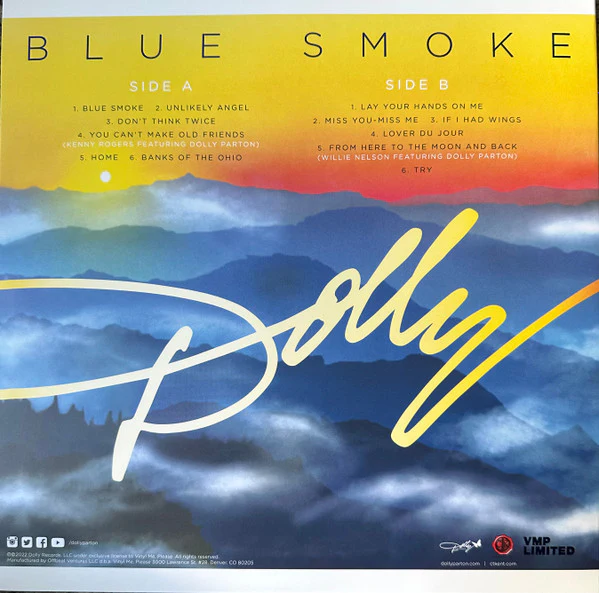 Dolly Parton - Blue Smoke (Blue Smoke Galaxy) (Used LP) - Image 2