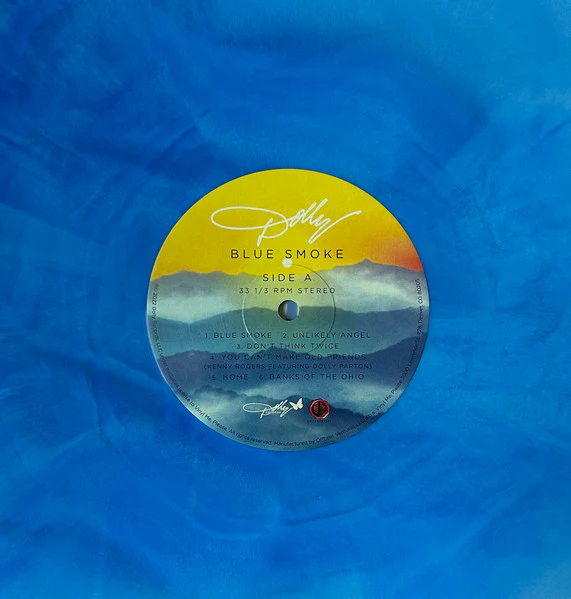 Dolly Parton - Blue Smoke (Blue Smoke Galaxy) (Used LP) - Image 3