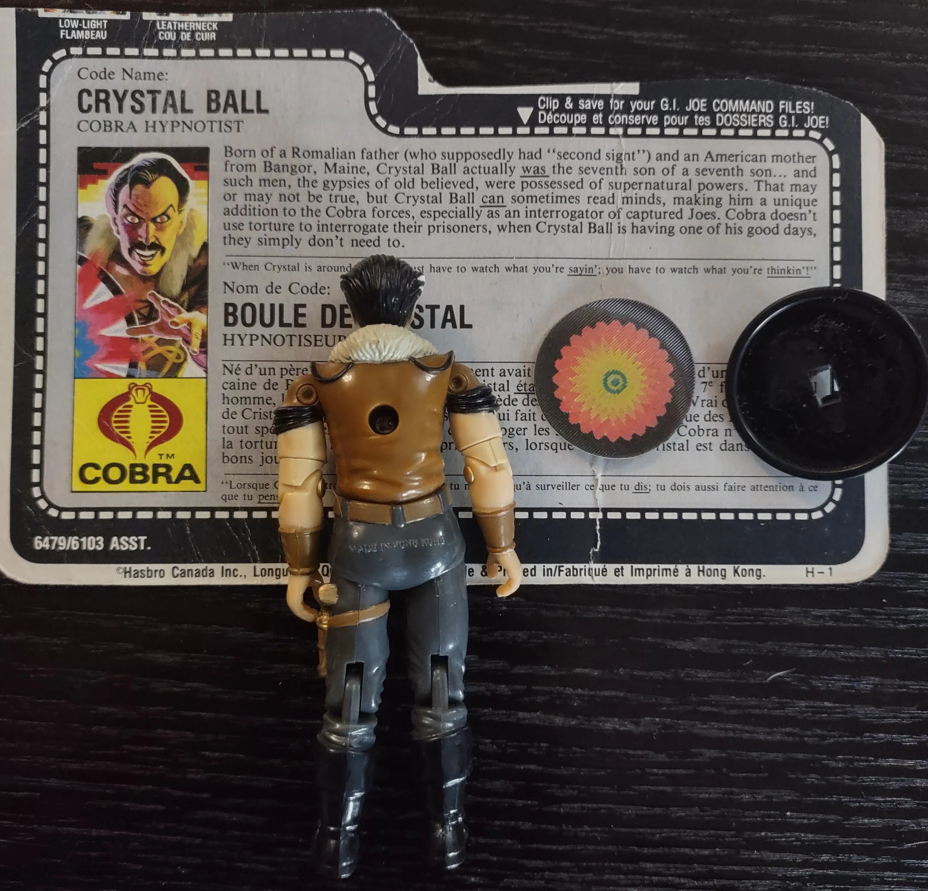 G.I. JOE: CRYSTAL BALL (1987) - LOOSE FIGURE (COMPLETE WITH CARD) - Image 2