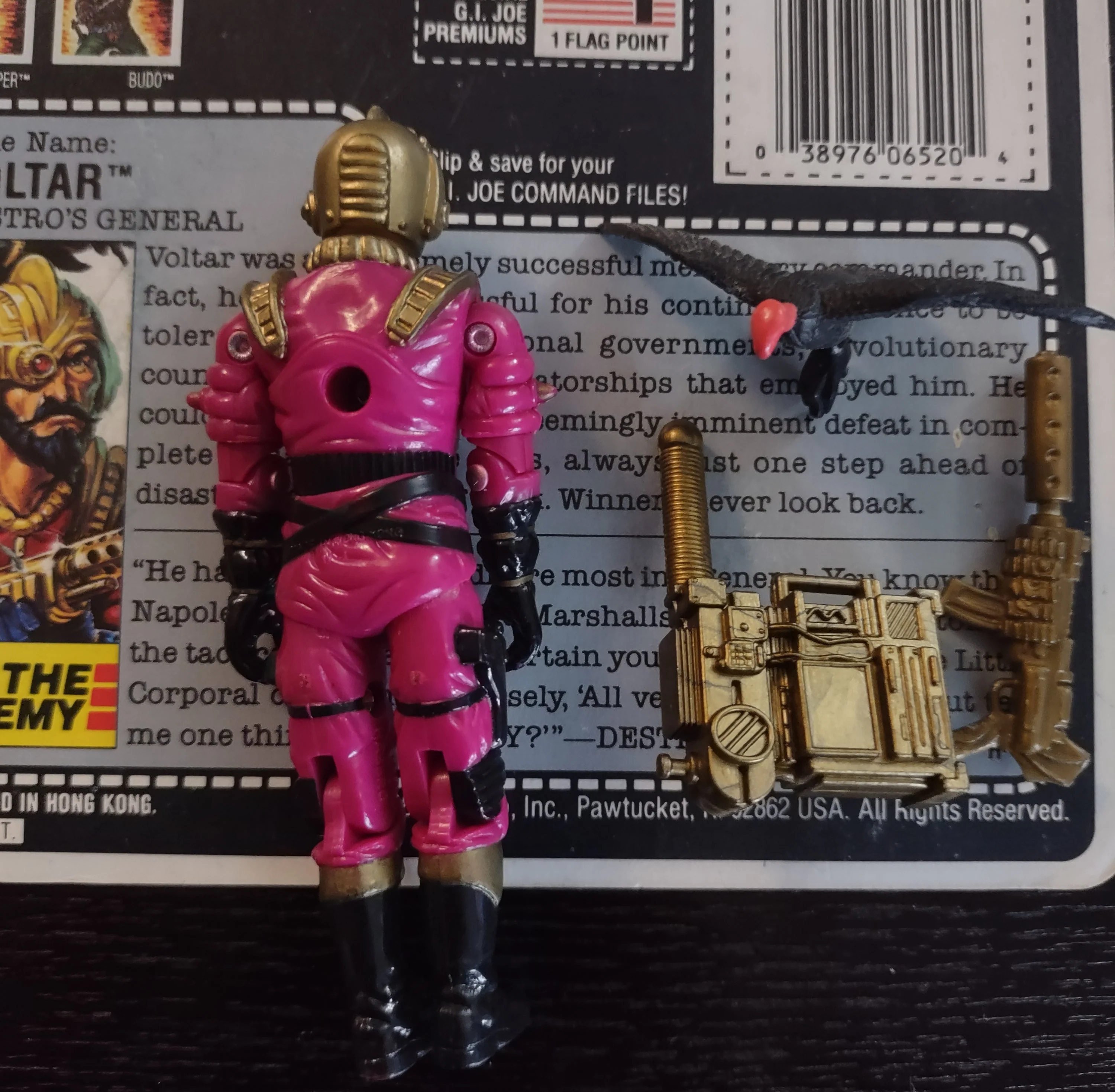 G.I. JOE: VOLTAR (1988) - LOOSE FIGURE (FIGURE COMPLETE WITH CARD)(NO MICRO FIGURE) - Image 2