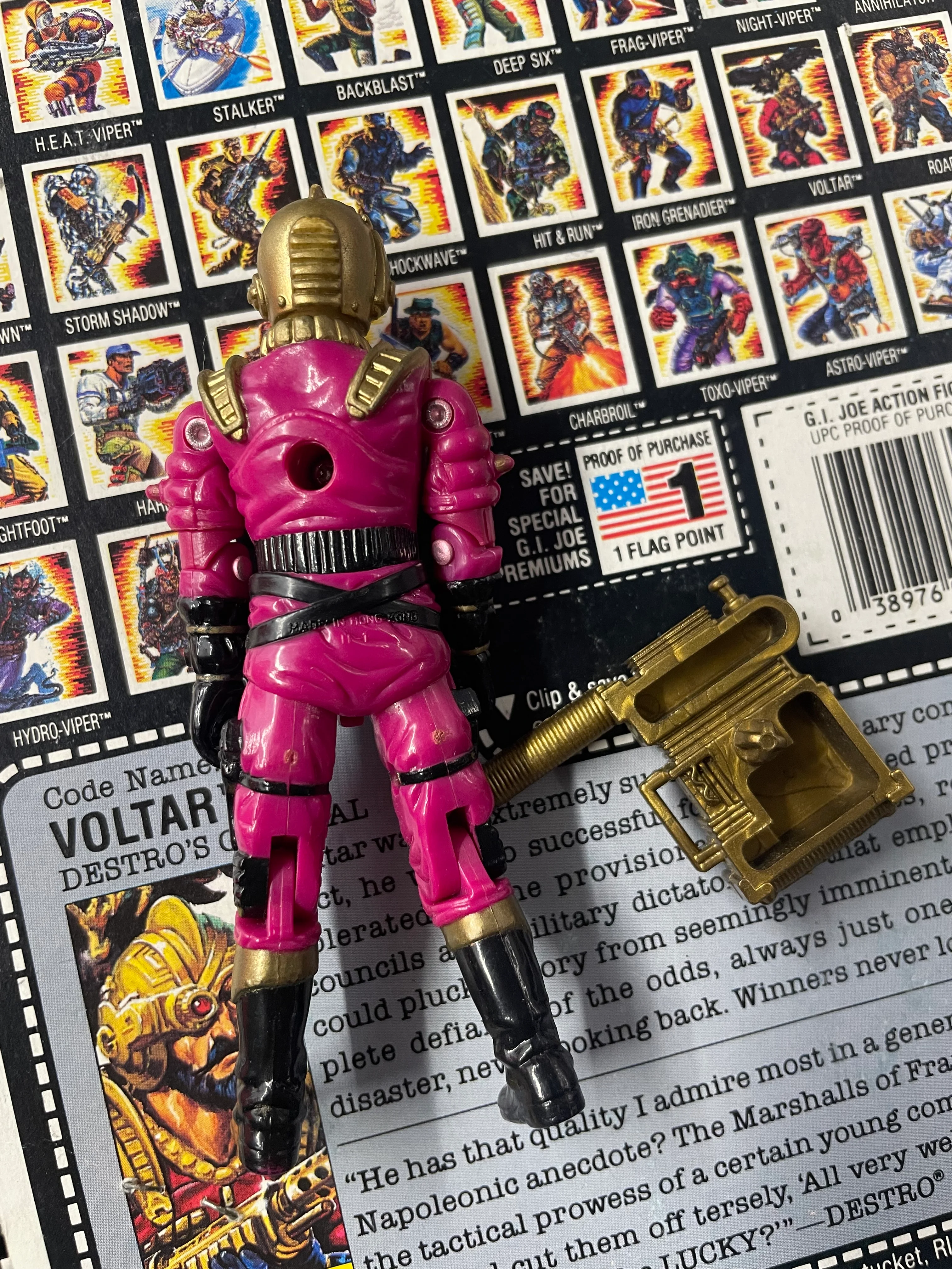 G.I. JOE: VOLTAR (1988) - LOOSE FIGURE (FIGURE COMPLETE WITH CARD)(NO MICRO FIGURE) - Image 4