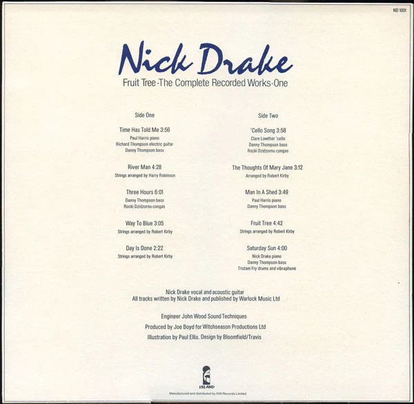 Nick Drake - Fruit Tree: Complete Recorded Works (Used LP) - Image 3