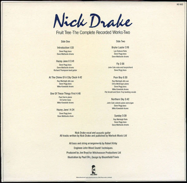 Nick Drake - Fruit Tree: Complete Recorded Works (Used LP) - Image 5