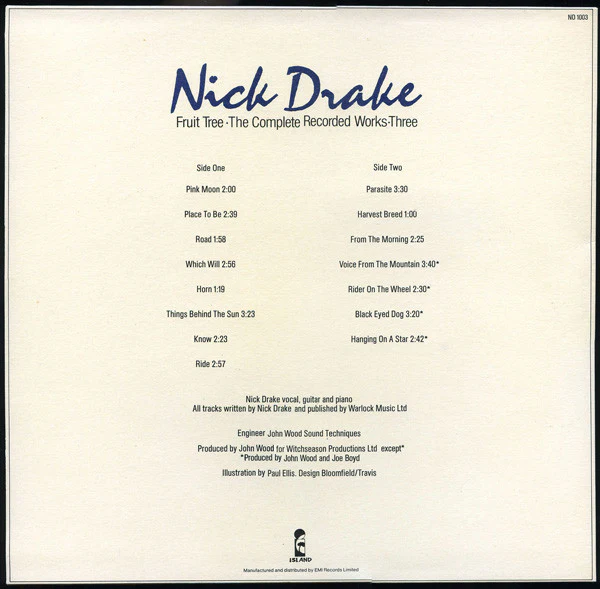 Nick Drake - Fruit Tree: Complete Recorded Works (Used LP) - Image 7