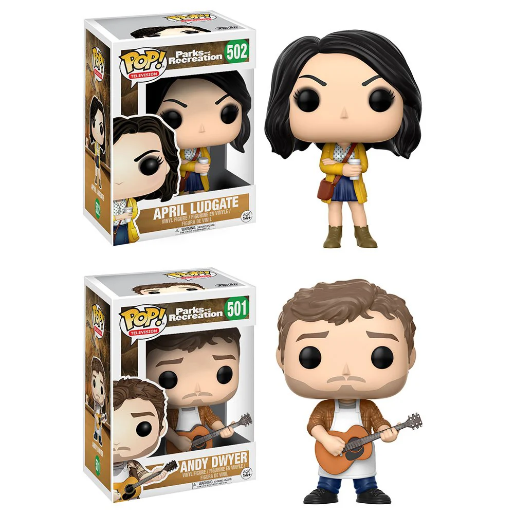 PARKS AND RECREATION: ANDY DWYER #501 & APRIL LUDGATE #502 - FUNKO POP!-SET OF 2