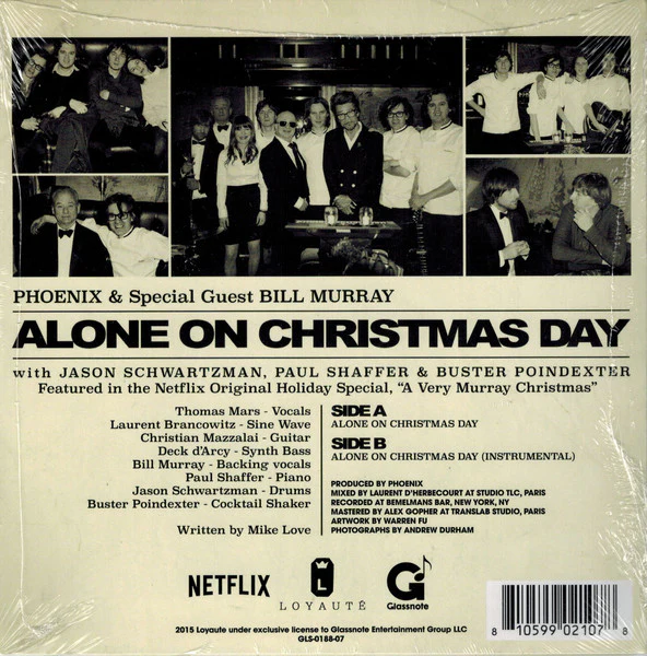 Phoenix W/Bill Murray - Alone On Christmas Day 7" (Sealed) (Used LP) - Image 2