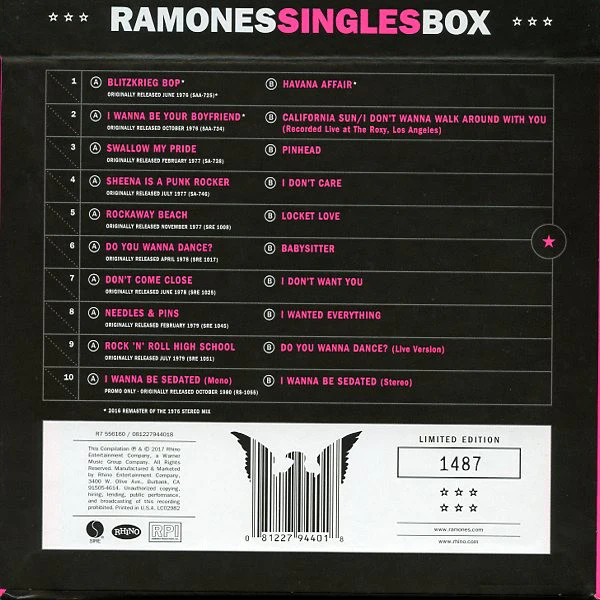 Ramones - Singles Box (Sealed) (Used LP) - Image 2