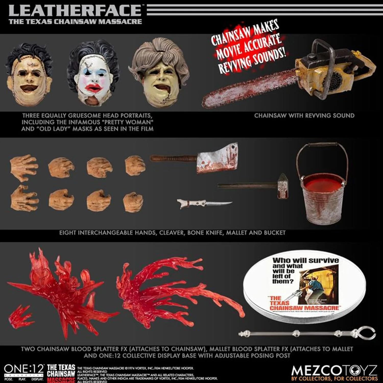 TEXAS CHAINSAW MASSACRE: LEATHERFACE (1974) - ONE:12-MEZCO-DELUXE ED. - Image 2